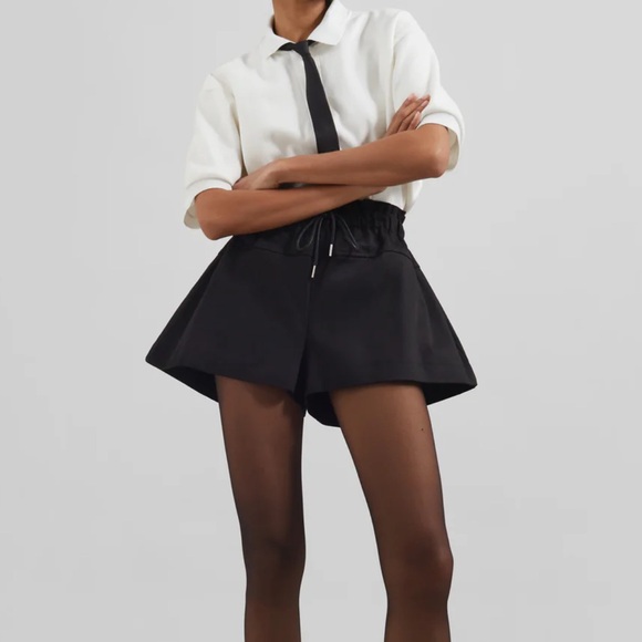 The Frankie Shop Pants - The Frankie Shop High Waist Black Women's Shorts